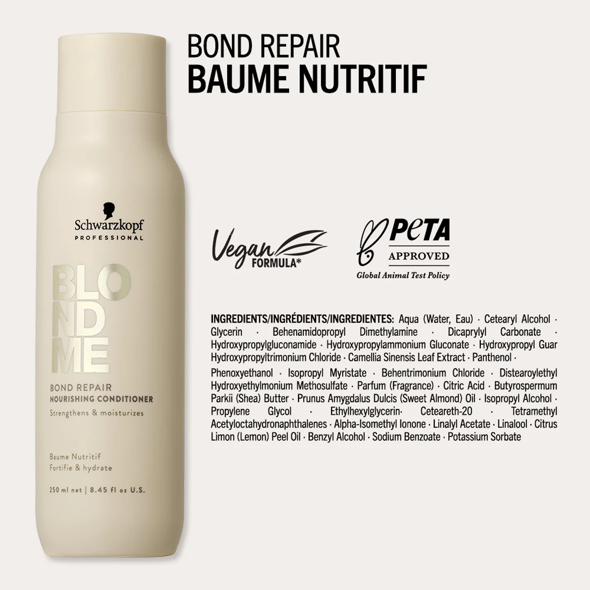 Baume Nutritif Blond Me Bond Repair Schwarzkopf 250ML - Image 5