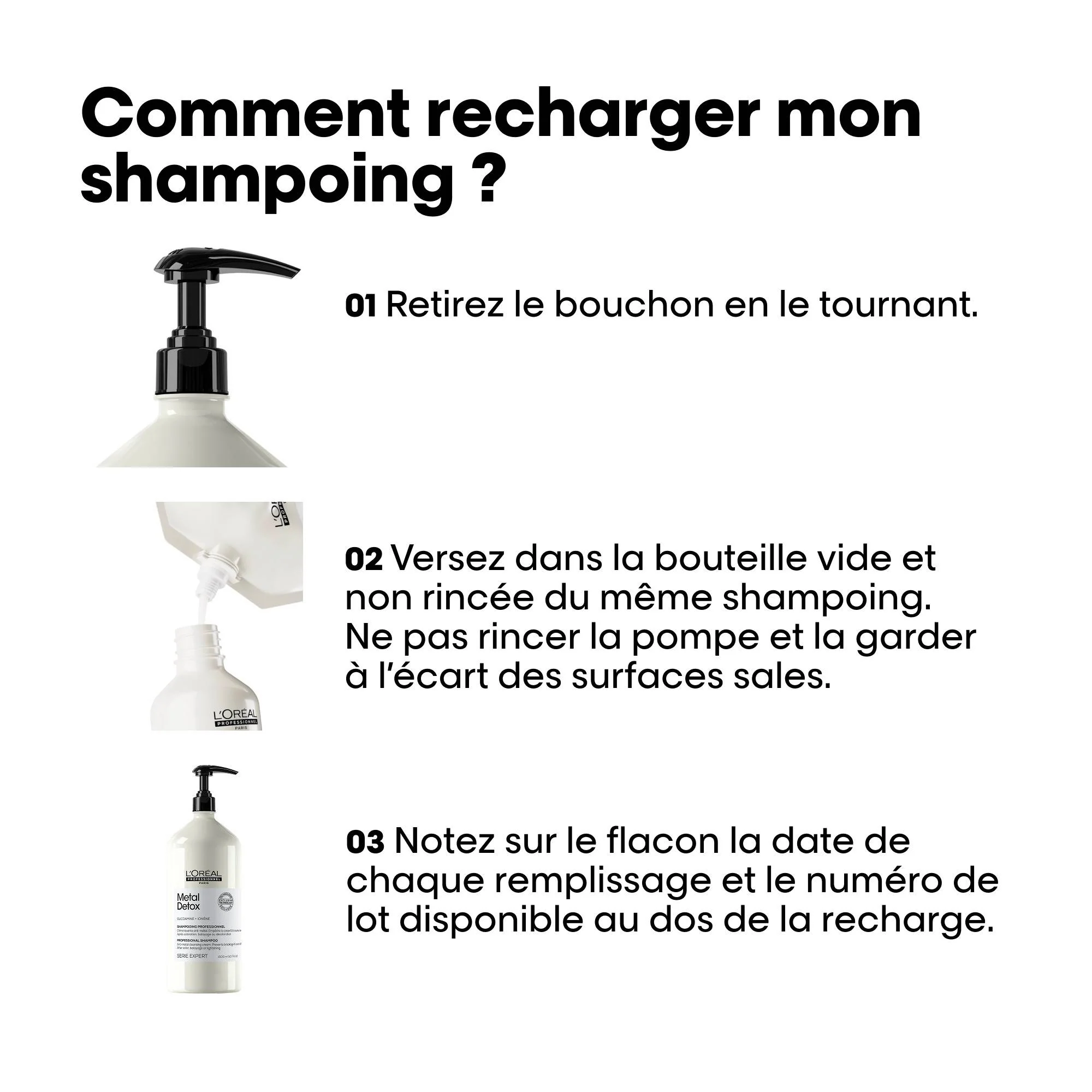 Éco-Recharge Shampoing Metal Detox L'Oréal Professionnel 1000 ML - Image 6