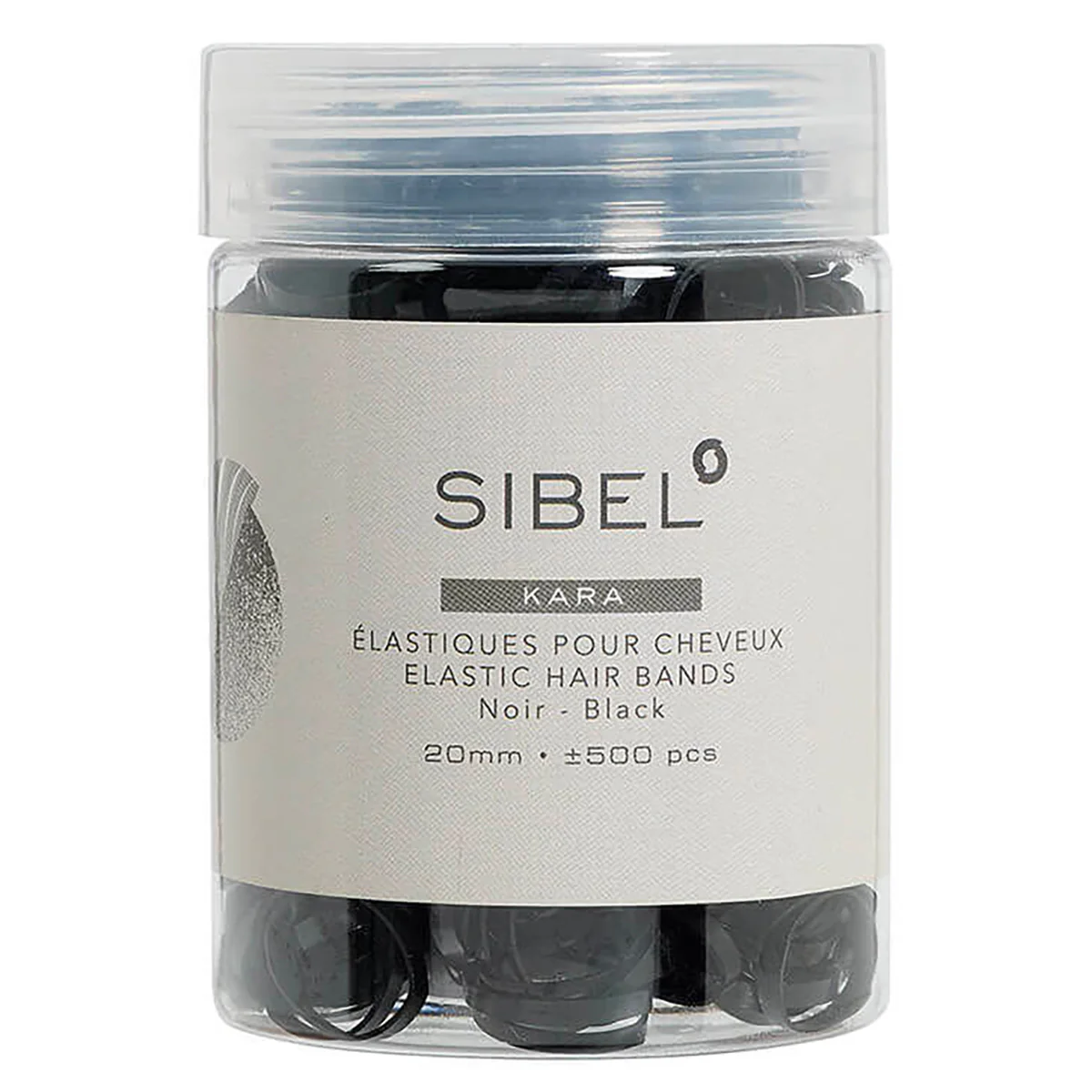 Élastique Caoutchouc Noir Sibel 500 pcs - Image 2