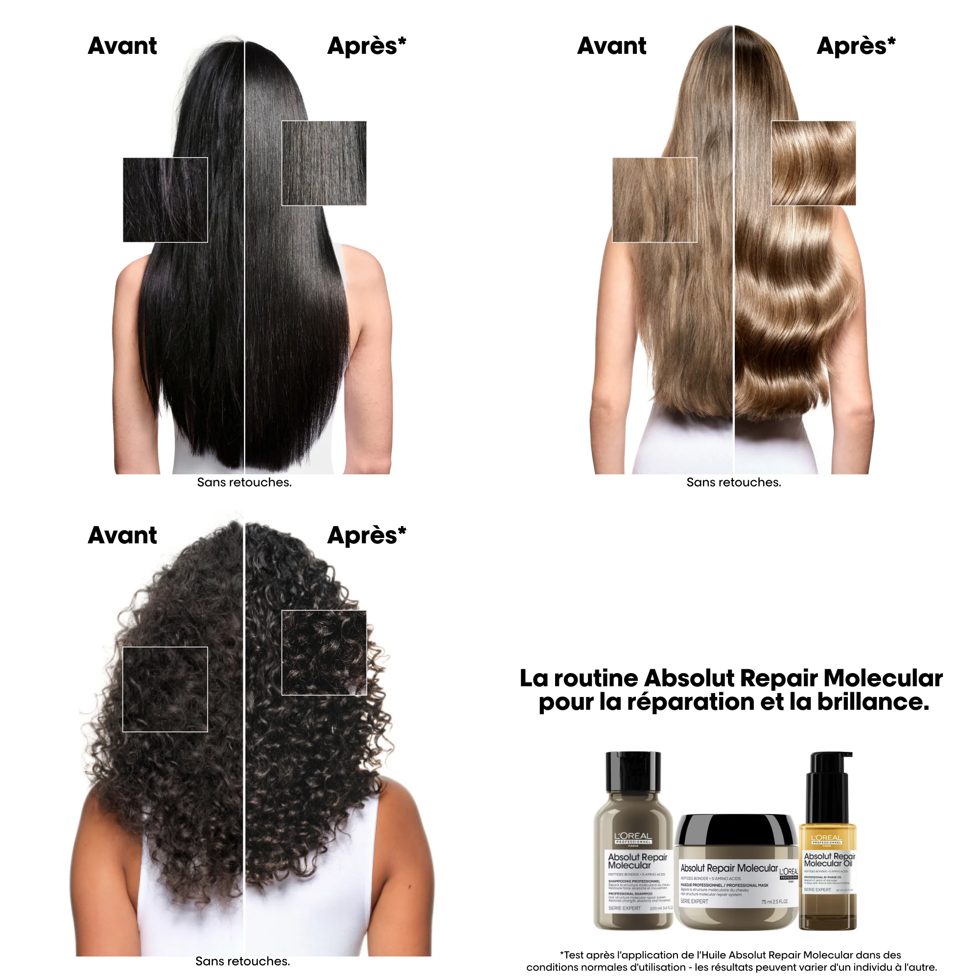 Huile Bi-Phase Absolut Repair Molecular L'Oréal Professionnel - Image 4