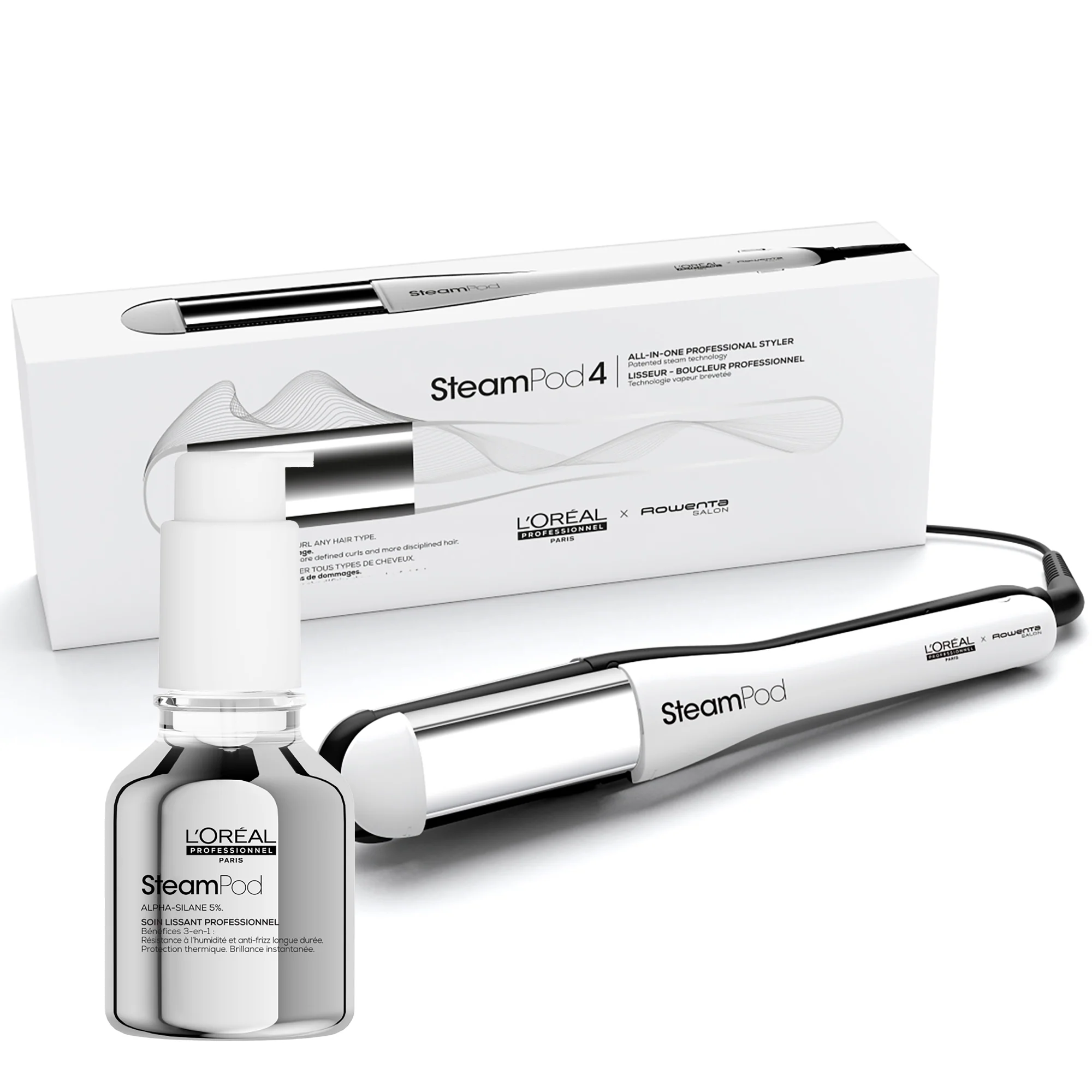 Lisseur Boucleur Steampod 4.0 + Soin Lissant 3-en-1 L'Oréal Professionnel
