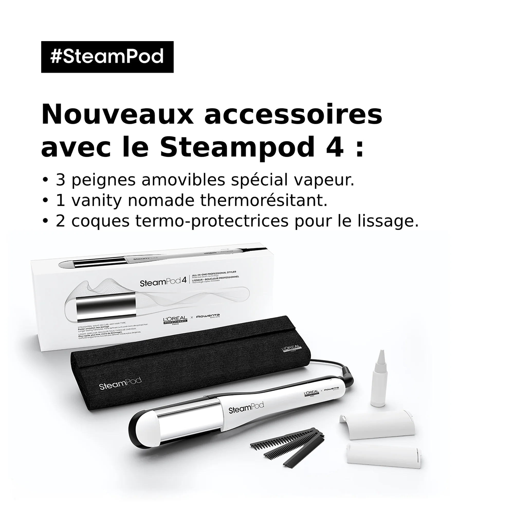 Lisseur Boucleur Steampod 4.0 + Soin Lissant 3-en-1 L'Oréal Professionnel - Image 4