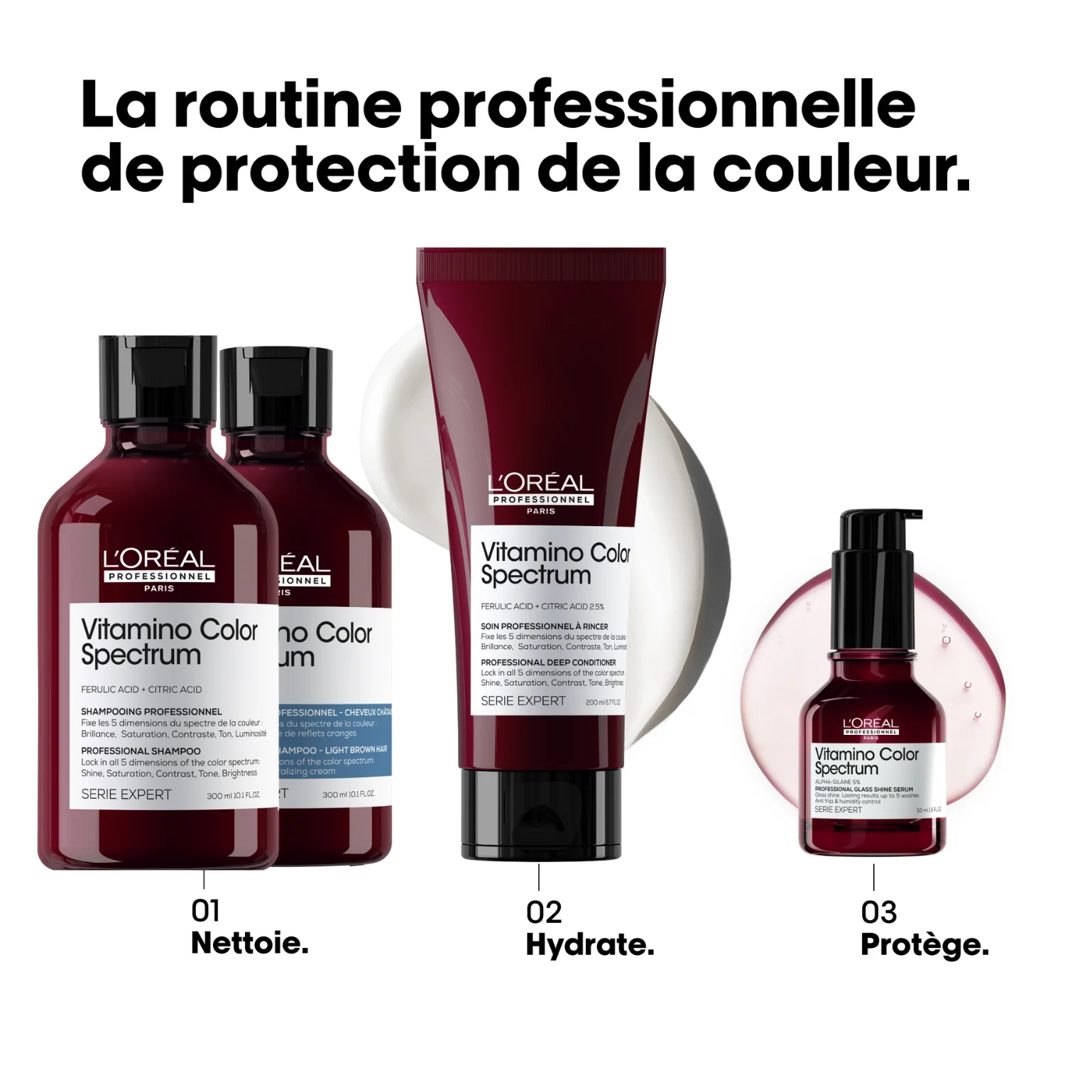 Shampoing Bleu Anti-Orange Vitamino Color Spectrum L'Oréal Professionnel 300 ML - Image 5