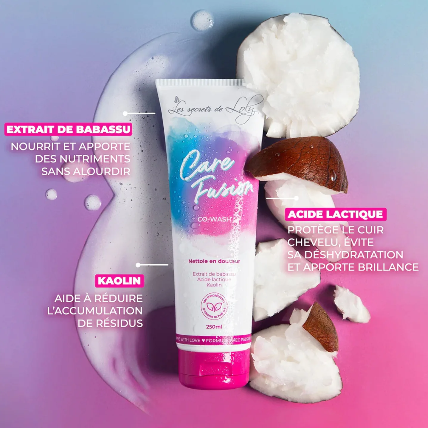 Shampoing Crème Care Fusion - Les Secrets de Loly 250 ML - Image 4