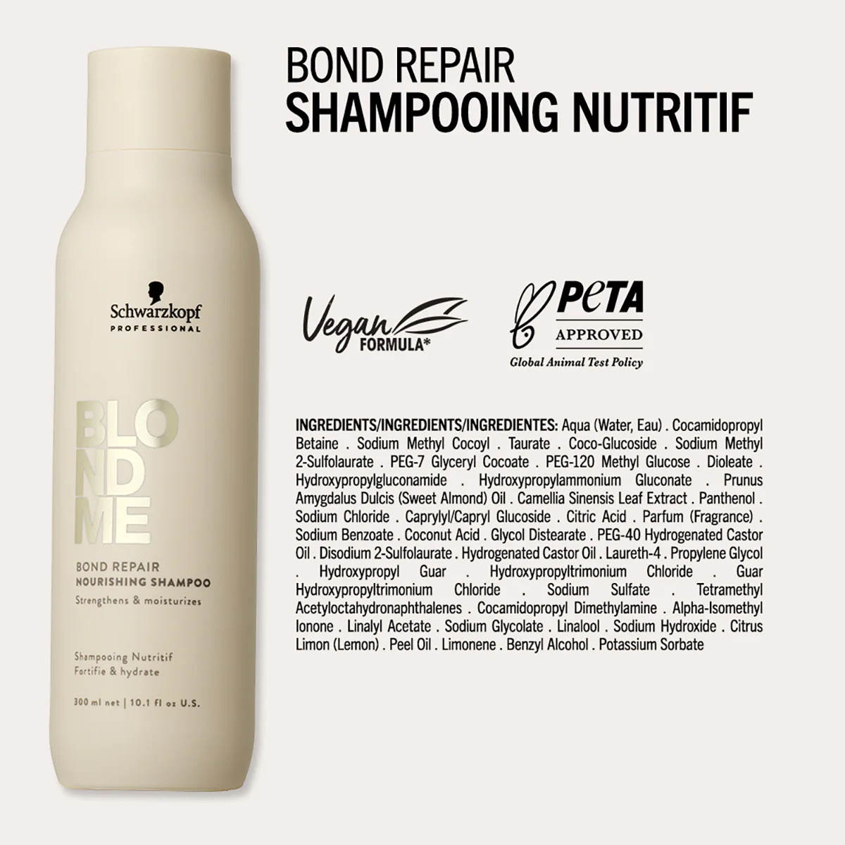 Shampoing Nutritif Blond Me Bond Repair Schwarzkopf 300 ML - Image 4