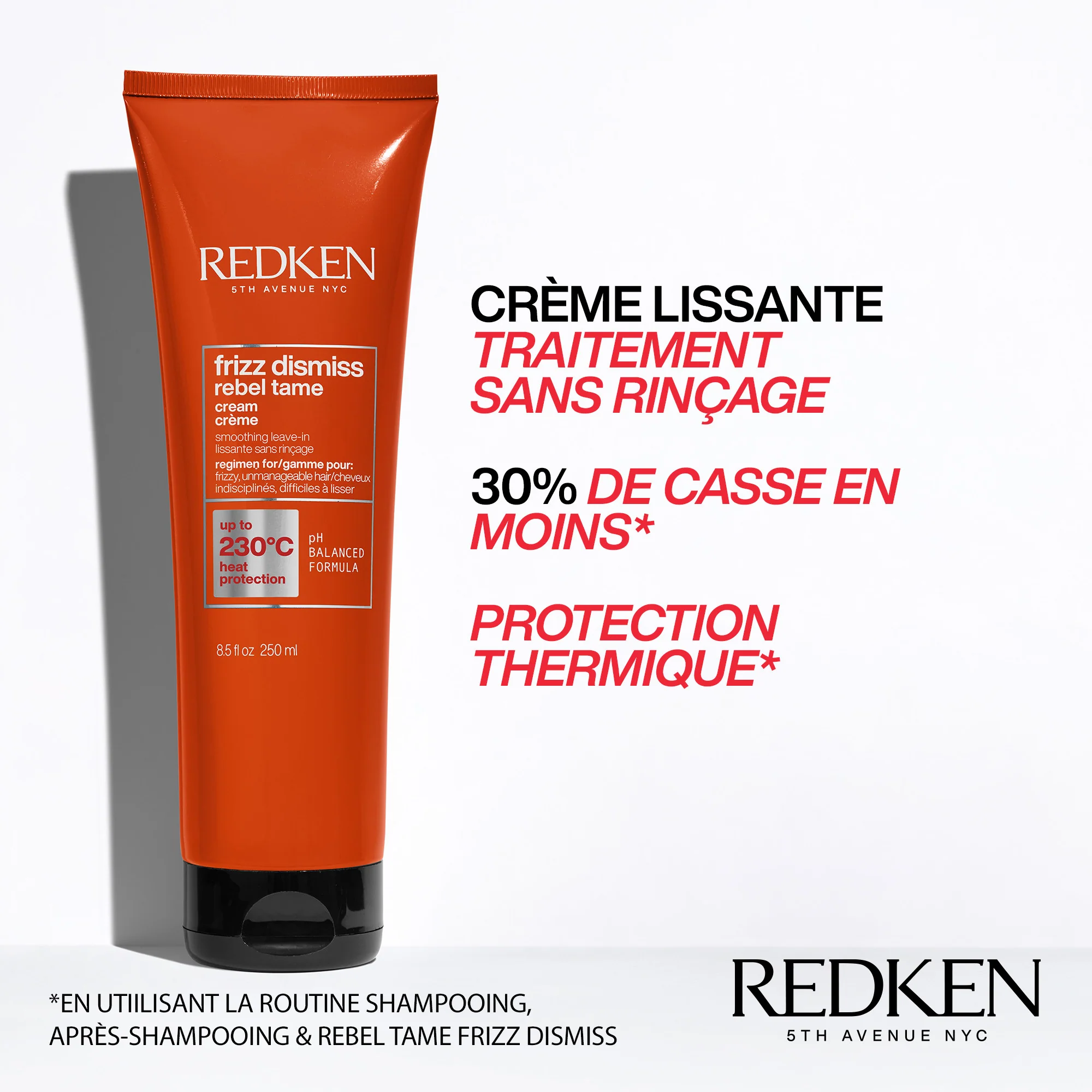 Soin sans rincage Rebel Tame Frizz Dismiss Redken 250 ML - Image 2
